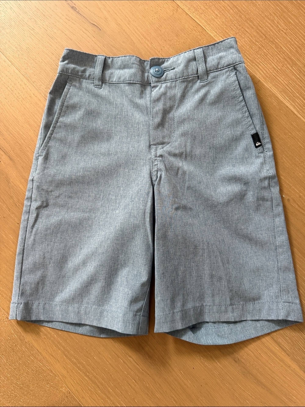Quiksilver Boys Light Blue Flat Front Stretch Shorts